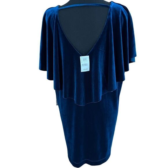 NEW with tags Felicity & Coco velvet flutter sleeve mini dress, size MP. - Picture 7 of 10
